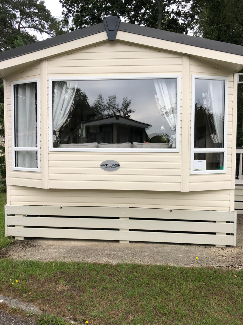 Atlas Chorus 2016 static caravan sited at Ringwood, Hampshire