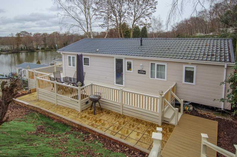 Delta Canterbury 2015 lodge at Coghurst Hall, near Hastings in East Sussex. Great lake views