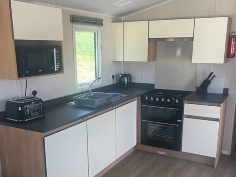 Willerby Etchingham 2018 at Golden Sands, Dawlish, Devon. Lovely decking, 3 bedrooms