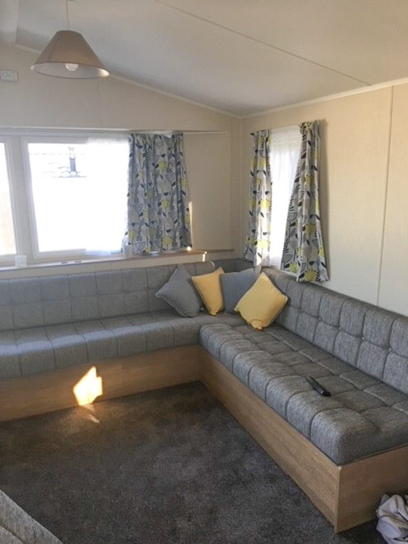 Willerby Etchingham 2018 at Golden Sands, Dawlish, Devon. Lovely decking, 3 bedrooms