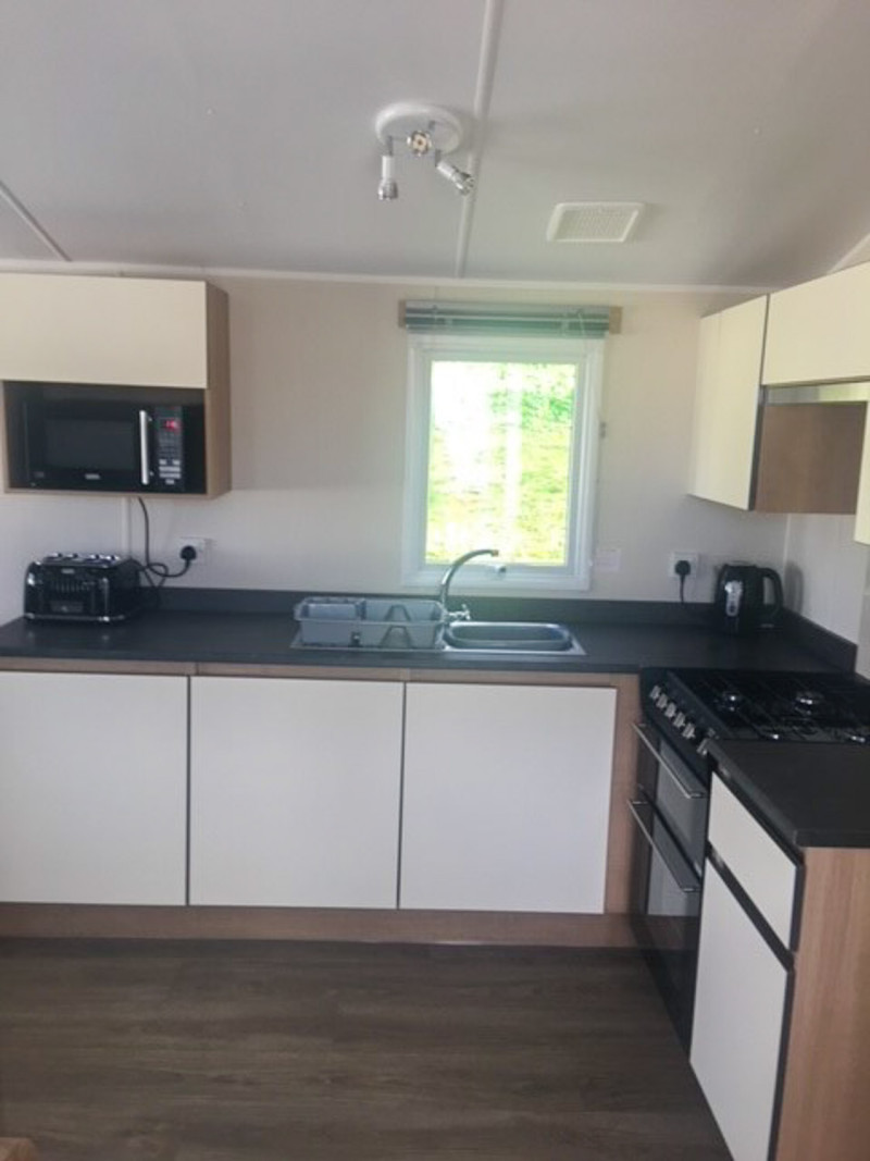 Willerby Etchingham 2018 at Golden Sands, Dawlish, Devon. Lovely decking, 3 bedrooms