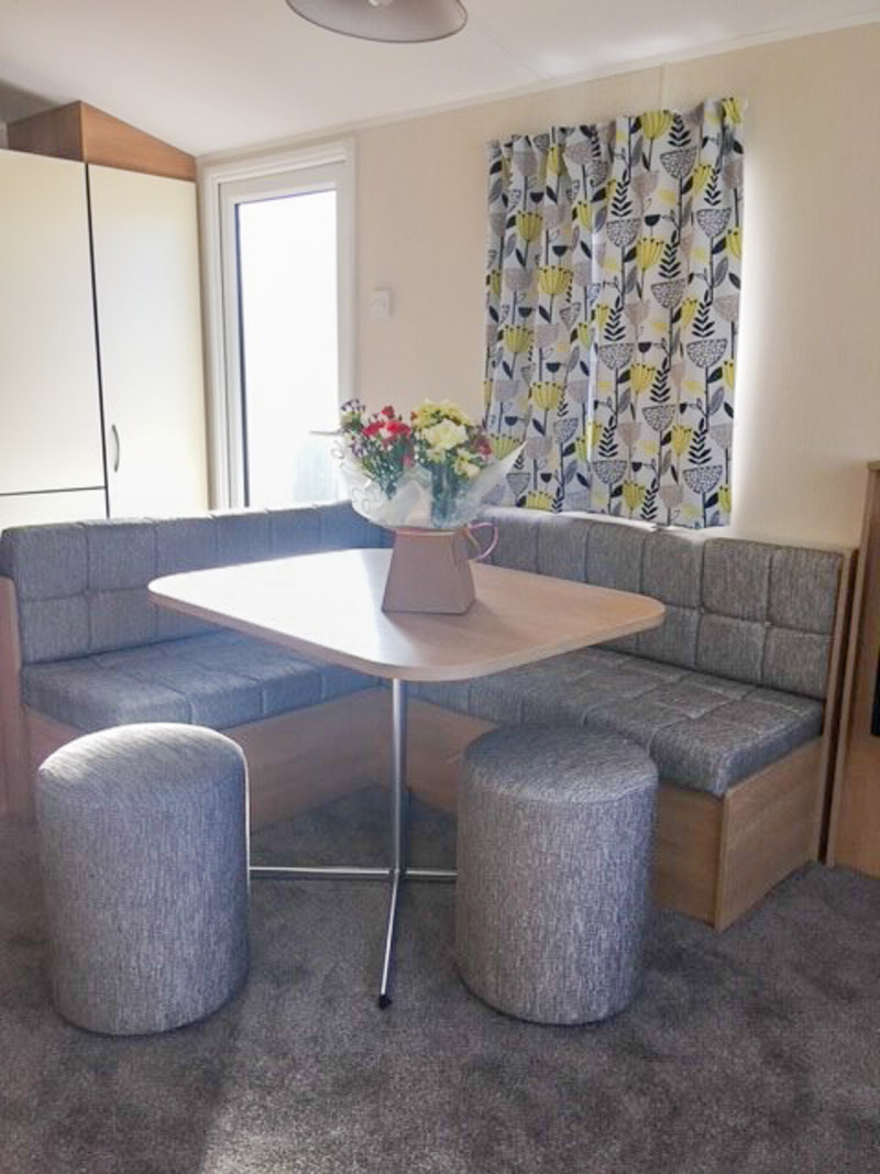 Willerby Etchingham 2018 at Golden Sands, Dawlish, Devon. Lovely decking, 3 bedrooms