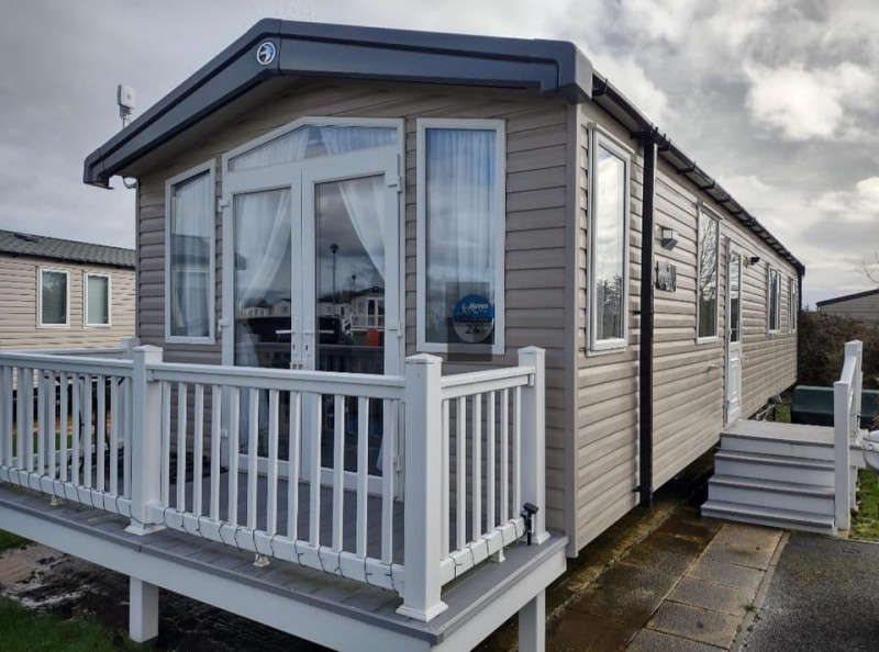 Swift Bordeaux 2021 static caravan at Haven's Church Farm Holiday Park, Pagham, West Sussex