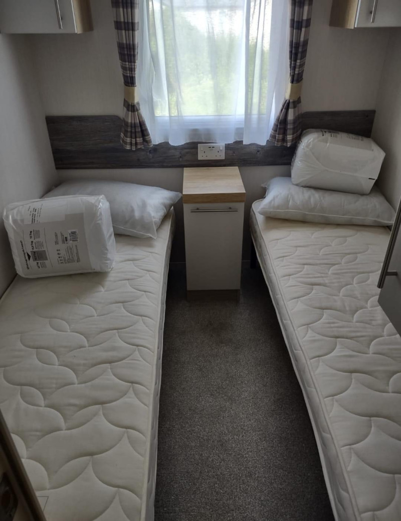 Swift Bordeaux 2021 static caravan at Haven's Church Farm Holiday Park, Pagham, West Sussex
