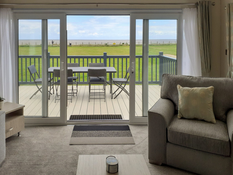 Delta Superior Deluxe 2022 + decking on Broadlands Sands, Suffolk. Stunning pitch