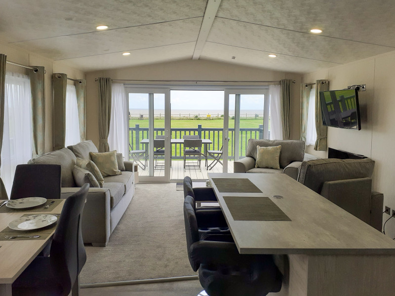 Delta Superior Deluxe 2022 + decking on Broadlands Sands, Suffolk. Stunning pitch