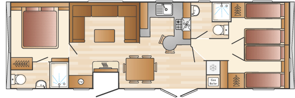 Centre-lounge style Swift Serenity 2015 at Combe Haven, nr Hastings, East Sussex