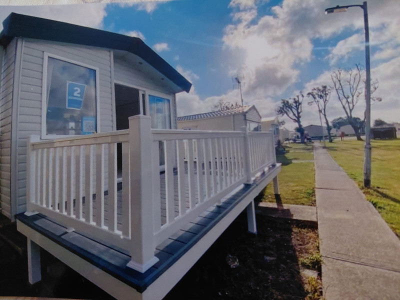 Atlas Debonair 2023 static caravan + deck sited at Seawick Holiday Park, St Osyth, Essex