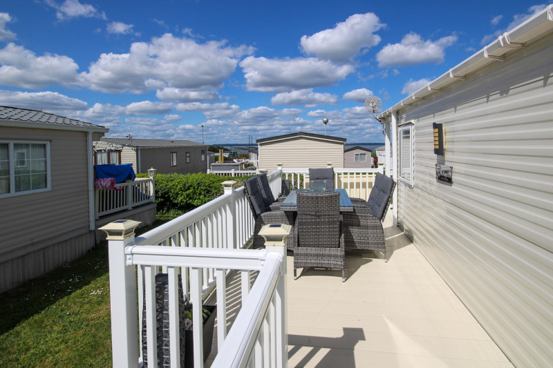 Willerby Avonmore 2019 with a covered decking at Haven's Kent Coast, Allhallows