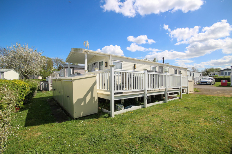 Willerby Avonmore 2019 with a covered decking at Haven's Kent Coast, Allhallows