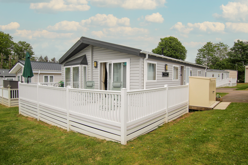 Willerby Everleigh Lodge 2019 with sunny decking sited at Coghurst Hall, Hastings, East Sussex