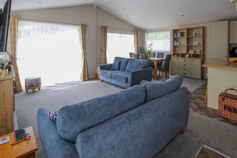 Willerby Everleigh Lodge 2019 with sunny decking sited at Coghurst Hall, Hastings, East Sussex