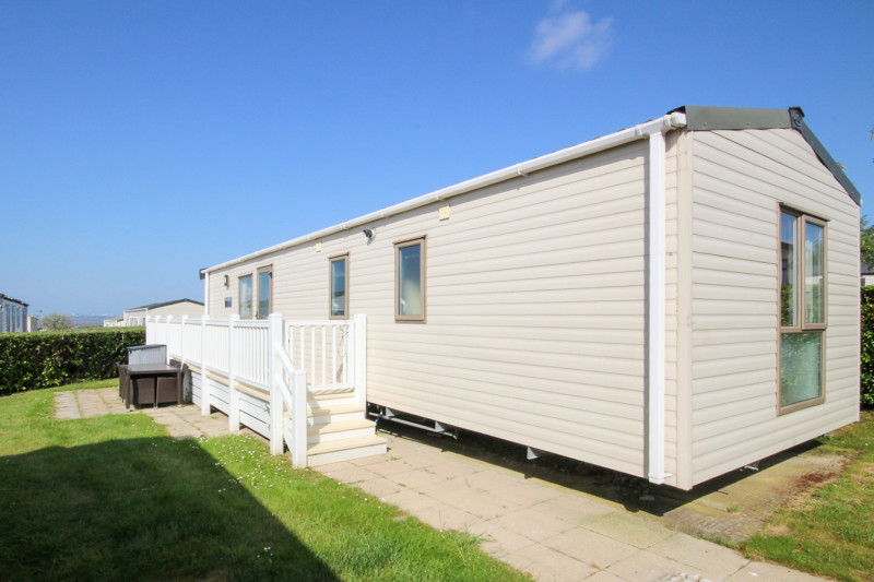 ABI Haywood 2015 static caravan + decking at Haven's Allhallows, Kent