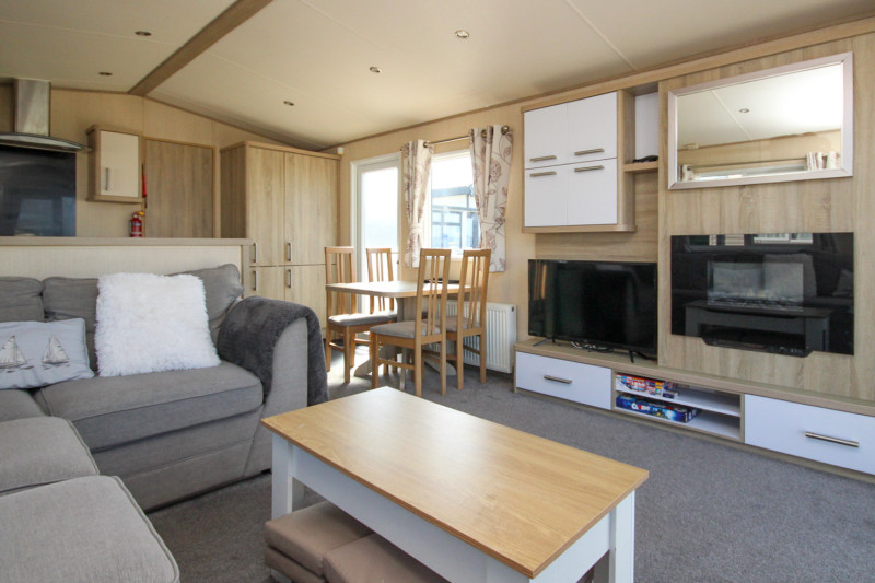 ABI Haywood 2015 static caravan + decking at Haven's Allhallows, Kent