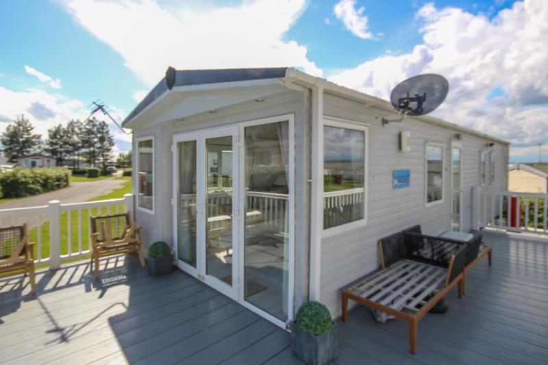 ABI Beachcomber 2012 static caravan at Haven Kent Coast, Allhallows. 2 bedrooms, decking