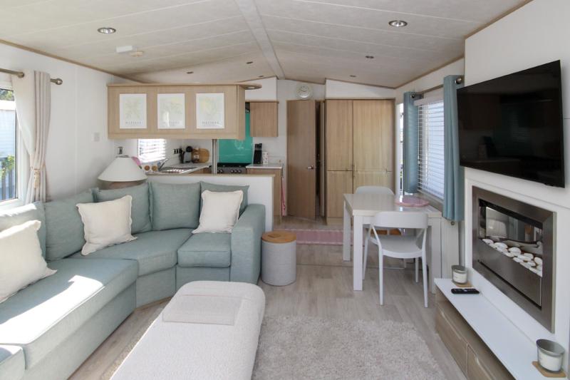 ABI Beachcomber 2012 static caravan at Haven Kent Coast, Allhallows. 2 bedrooms, decking