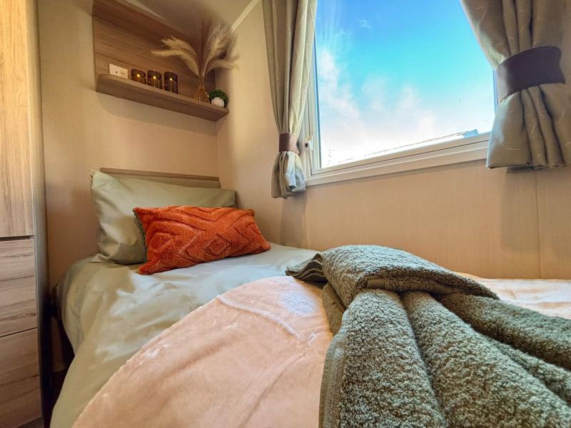 Stunning Swift Adventurer 2016 static caravan sited at Shorefield Country Park,