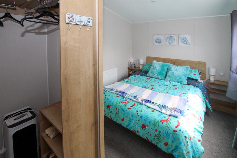 Willerby Grasmere 2022 with decking sited at Seaview Holiday Park, Whitstable, Kent