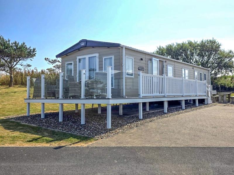 ABI Beaumont 2018 luxury caravan sited at Reighton Sands, near Filey in North Yorkshire
