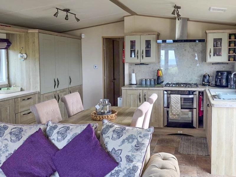 ABI Beaumont 2018 luxury caravan sited at Reighton Sands, near Filey in North Yorkshire