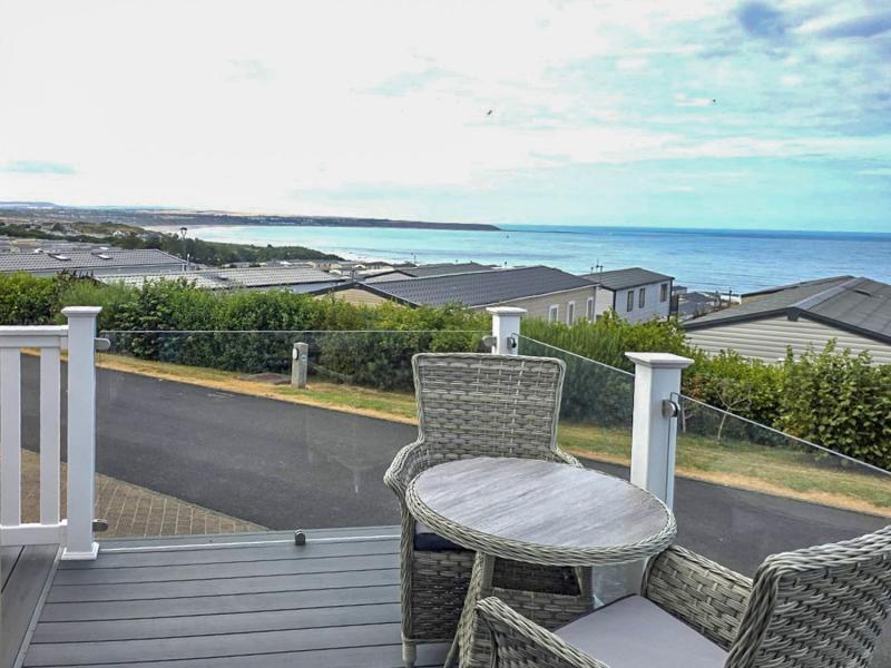 ABI Beaumont 2018 luxury caravan sited at Reighton Sands, near Filey in North Yorkshire