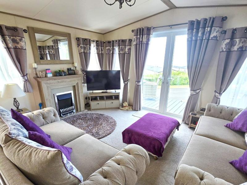 ABI Beaumont 2018 luxury caravan sited at Reighton Sands, near Filey in North Yorkshire