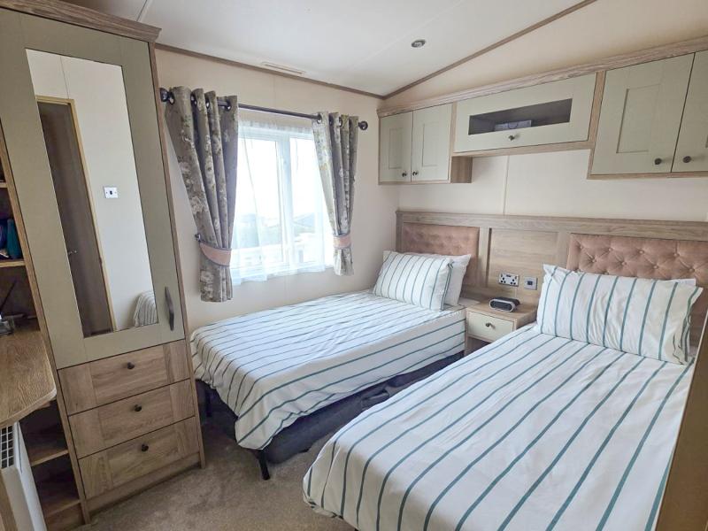 ABI Beaumont 2018 luxury caravan sited at Reighton Sands, near Filey in North Yorkshire