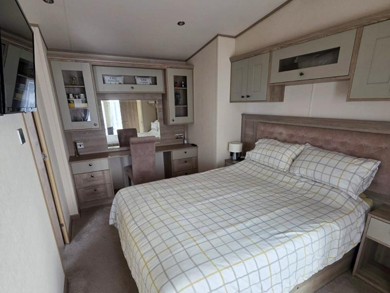 ABI Beaumont 2018 luxury caravan sited at Reighton Sands, near Filey in North Yorkshire