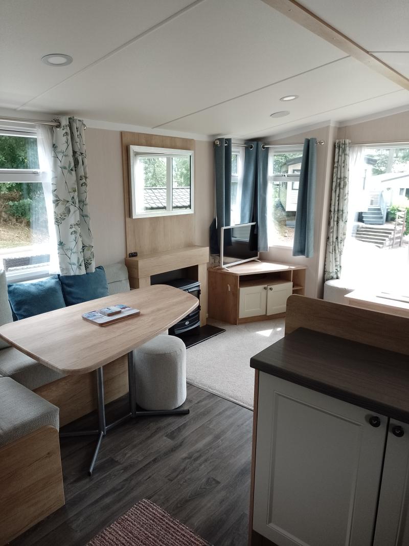 Swift Burgundy 2020 static caravan for sale sited in Brynteg, Caenarfon, North Wales
