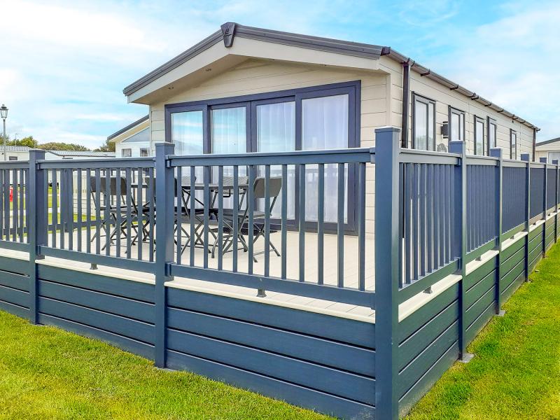 Delta Superior Deluxe 2022 + decking on Broadlands Sands, Suffolk