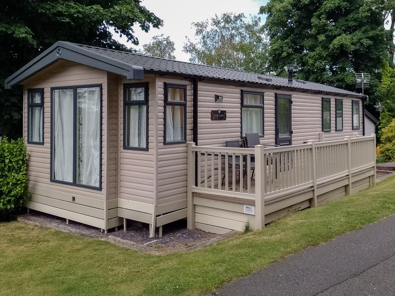 Swift Burgundy 2020 static caravan for sale sited in Brynteg, Caenarfon, North Wales