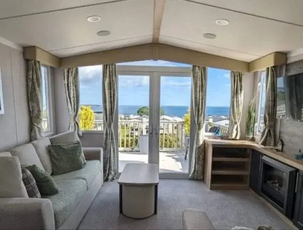 Swift Bordeaux 2022 static caravan for sale sited at Reighton Sands, nr Filey, East Yorkshire