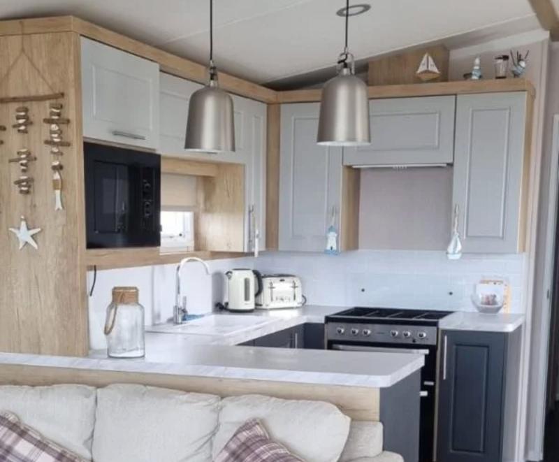 Swift Bordeaux 2022 static caravan for sale sited at Reighton Sands, nr Filey, East Yorkshire